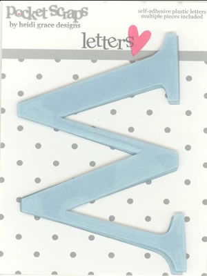 Heidi Grace - Inspire Me - Plastic Alpha Stickers w - 2/pk  (sold in 3's)